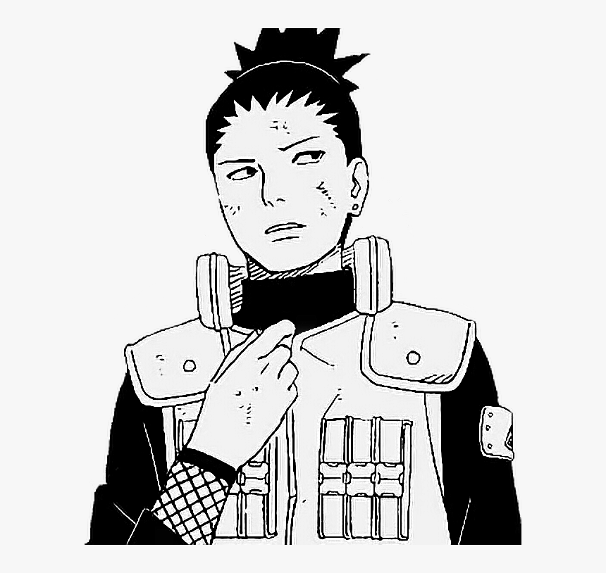 #trash Z #shikamaru - Shikamaru Black And White, HD Png Download