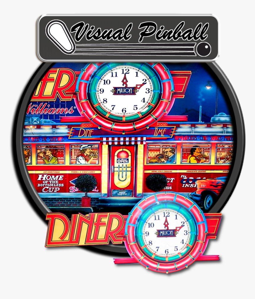 Diner Pinball Backglass Art, HD Png Download