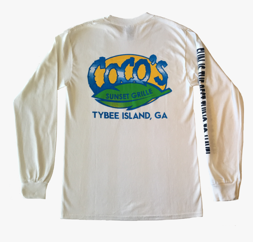 Logo Tshirt Ls White Back - Active Shirt, HD Png Download