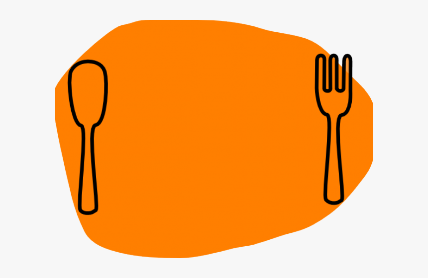 Diner Clipart Cartoon - Fork Plate Free Clipart, HD Png Download