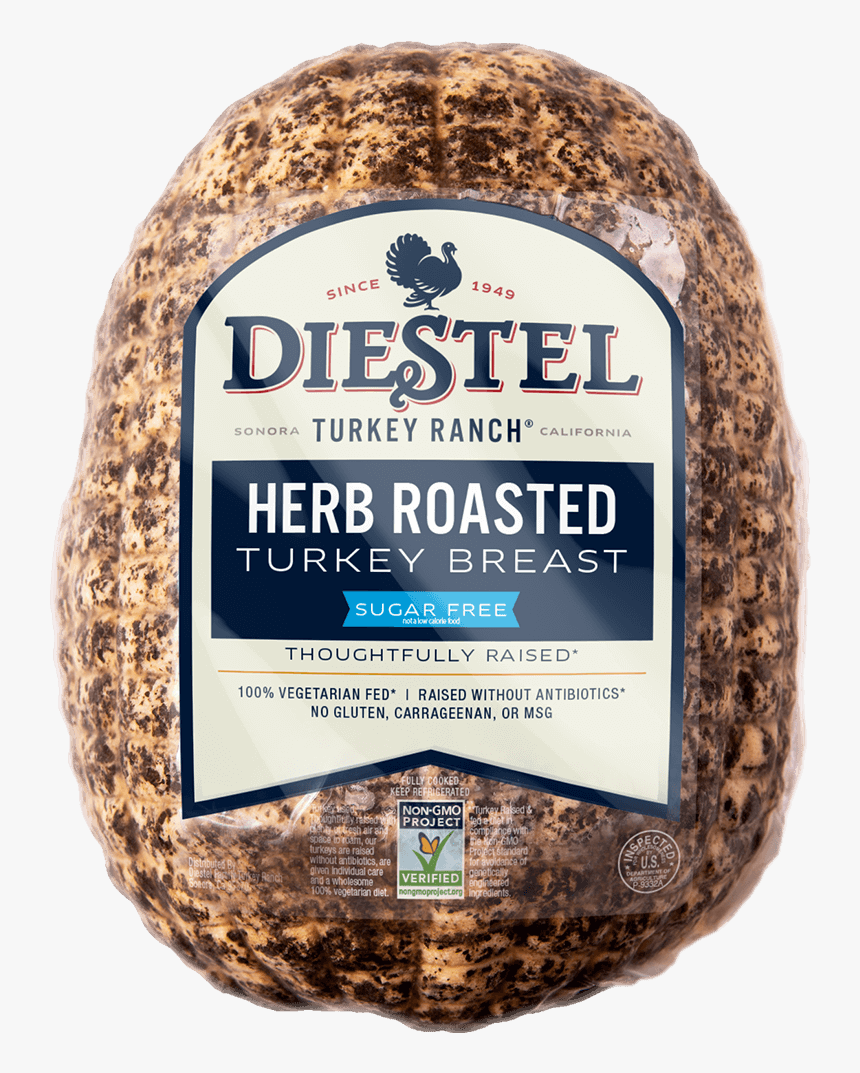 17 Delibulk Turkeybreast Herbedroasted Nongmo Rendering - Diestel Pastrami Turkey, HD Png Download