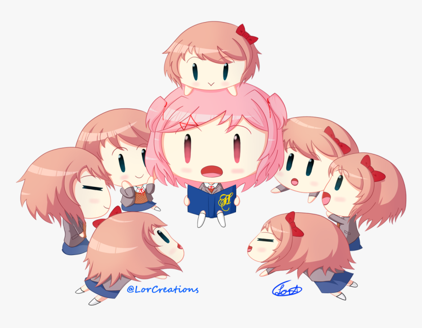 Ddlc Protecting Our Little Pink Manga Reader Natsuki, HD Png Download