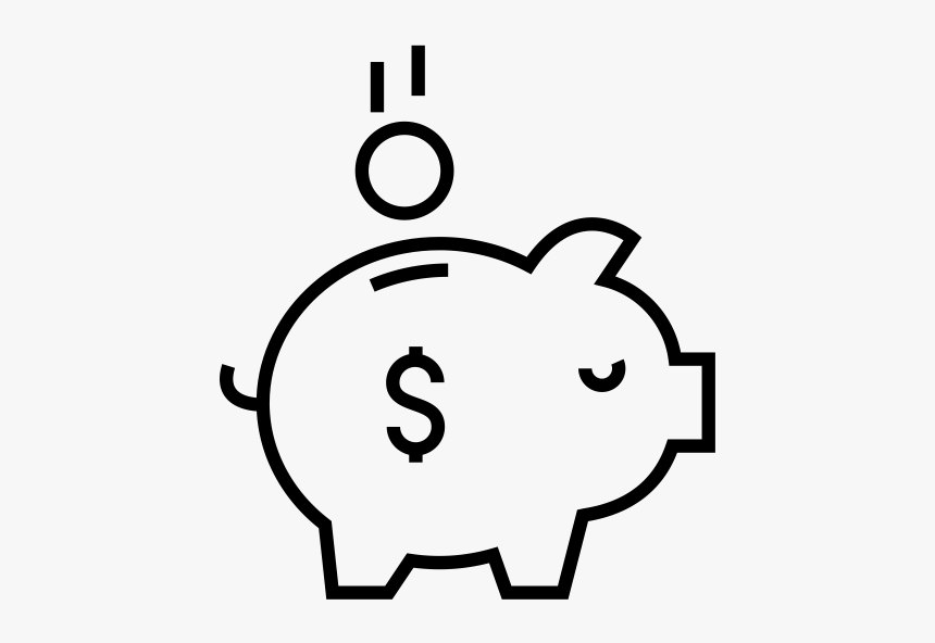 Coin Dropping Into A Piggy Bank 
 Data Src //cdn - Icon For Piggy Bank, HD Png Download