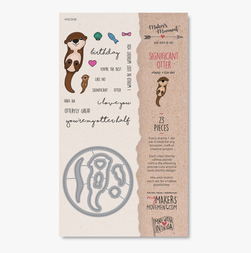 Significant Otter Stamp & Die Set Packaging - Poster, HD Png Download