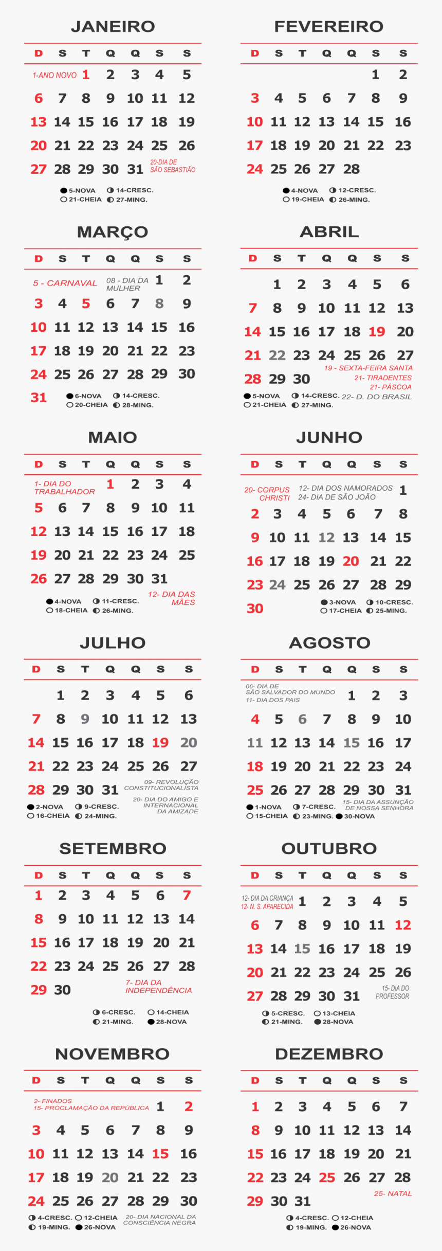 Calendário 2019 Coluna, HD Png Download