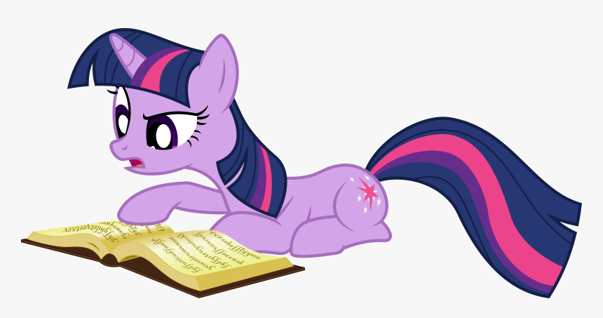 Transparent Reading Book Clipart - Twilight Sparkle Reading A Book, HD Png Download