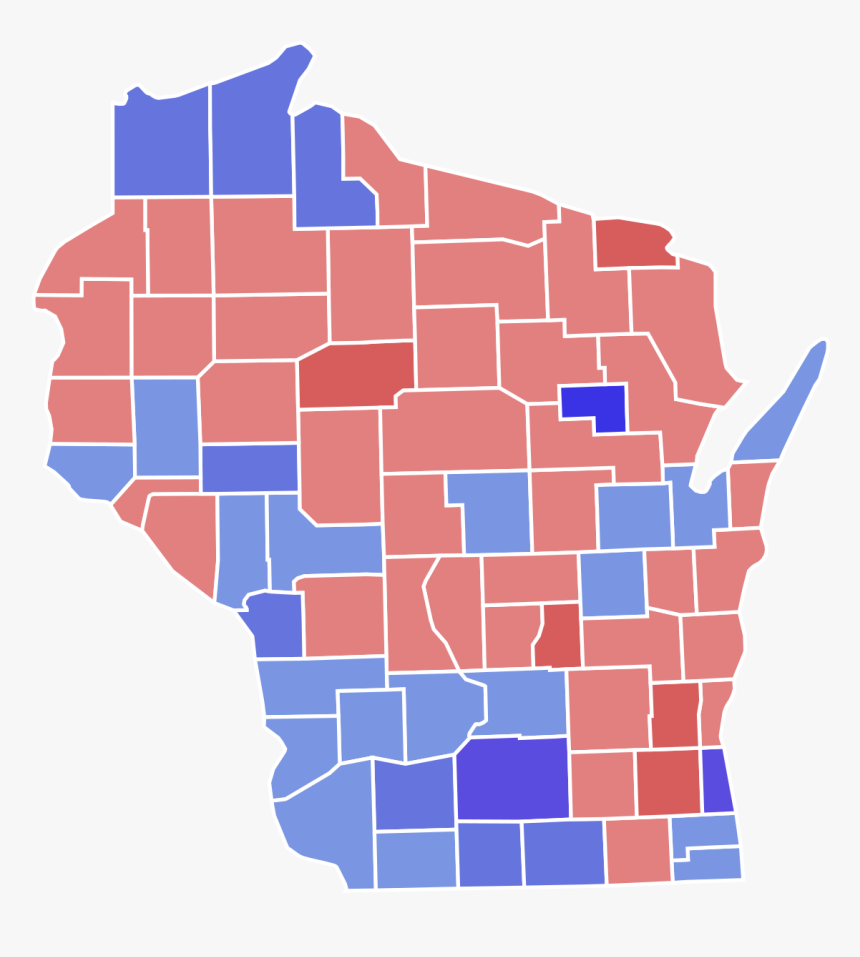 Wisconsin Presidential Election Results 2016, HD Png Download