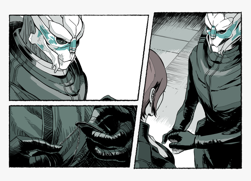 Transparent Femshep Png - Garrus Fem Shepard Comic, Png Download