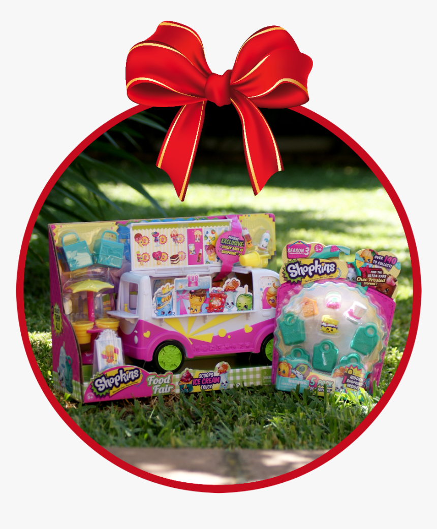 Shopkins Food Fair Glitzi Ice Cream Truck Playset Clipart - Gift Wrapping, HD Png Download