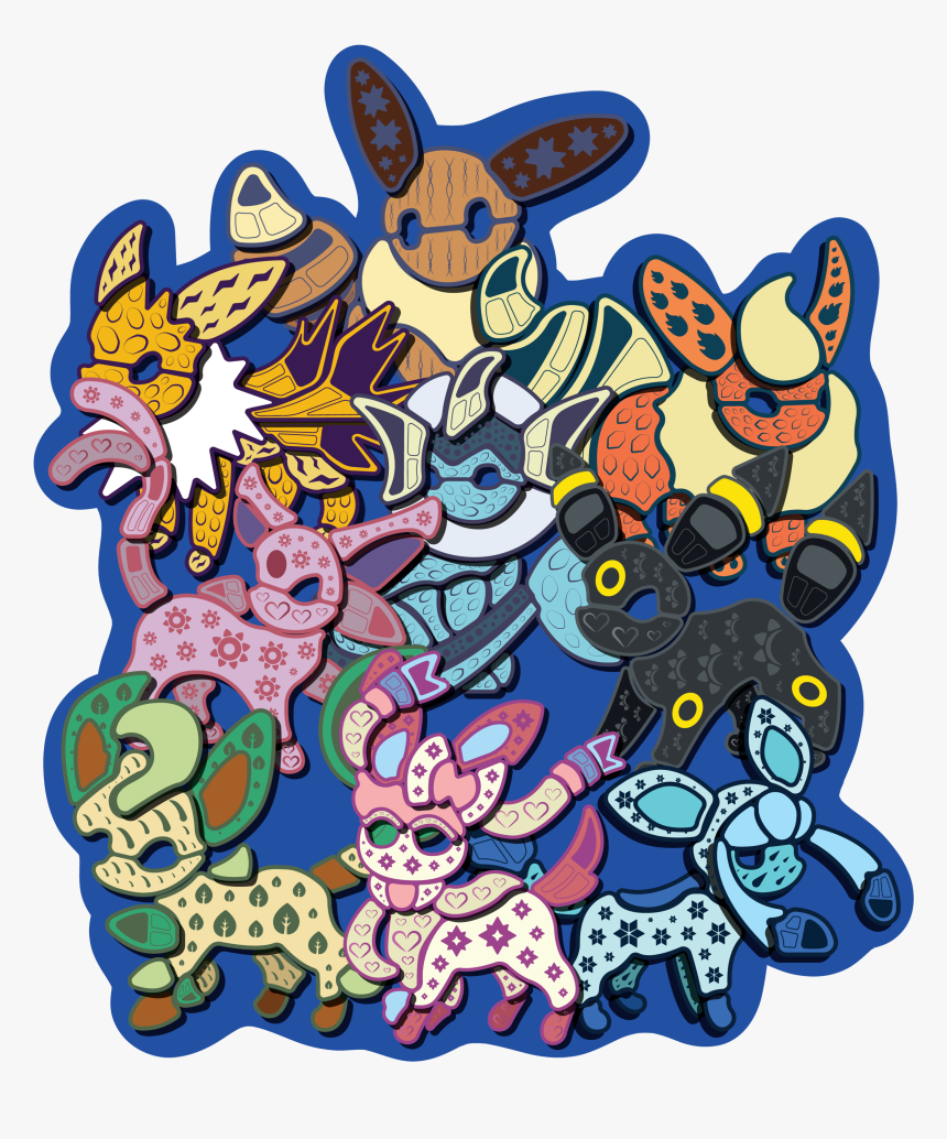 Eeveelutions - Cartoon, HD Png Download