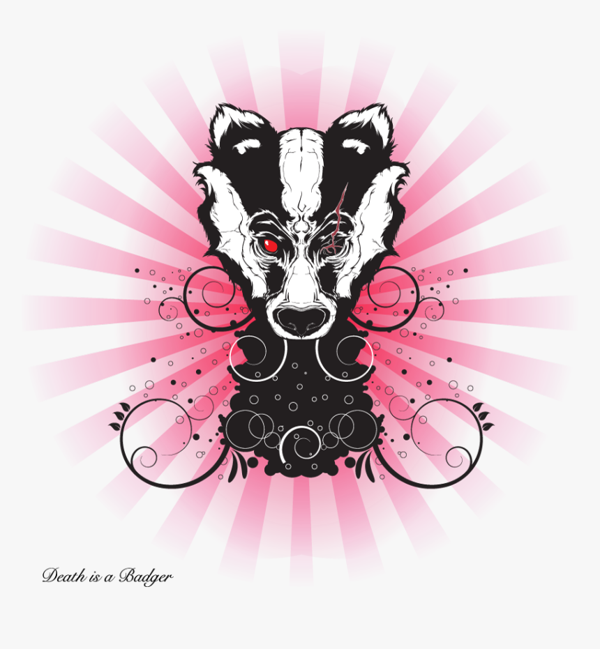 Badass Honey Badger Art, HD Png Download