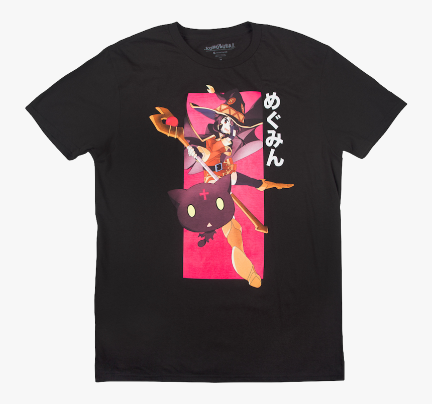 Konosuba Megumin Black Tee - Cartoon, HD Png Download
