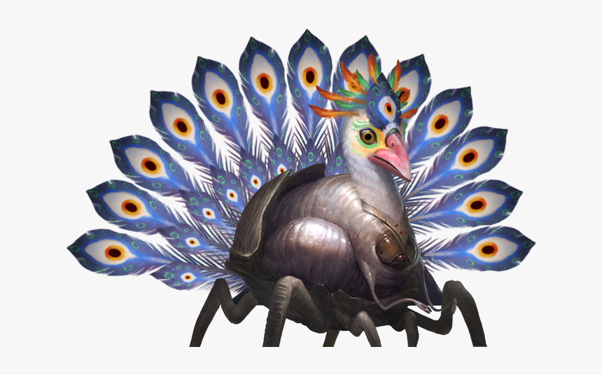 Peacock With Plastic Spoons, HD Png Download