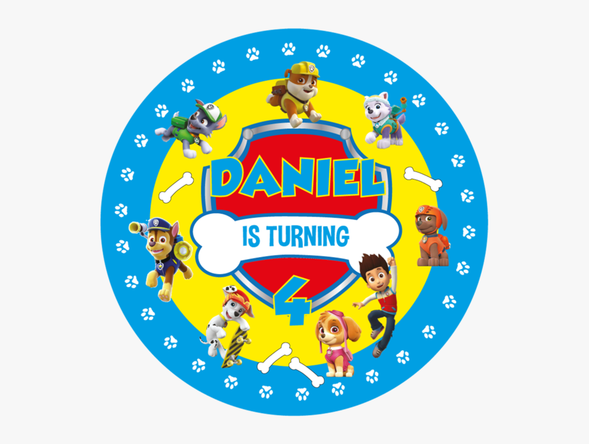Paw Patrol Blue Party Box Stickers, HD Png Download