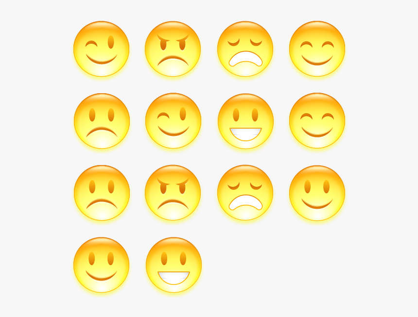 Free Icons Emoticons - Transparent Smiley Icon Set, HD Png Download
