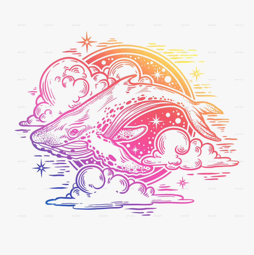 Line Tattoo Night Sky, HD Png Download