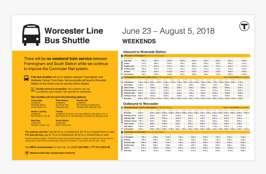 Mbta Diversion Worcester Banner - Thrown Under The Bus, HD Png Download