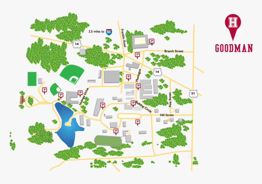 Goodman Map Holmes Goodman Campus Map, HD Png Download , Transparent