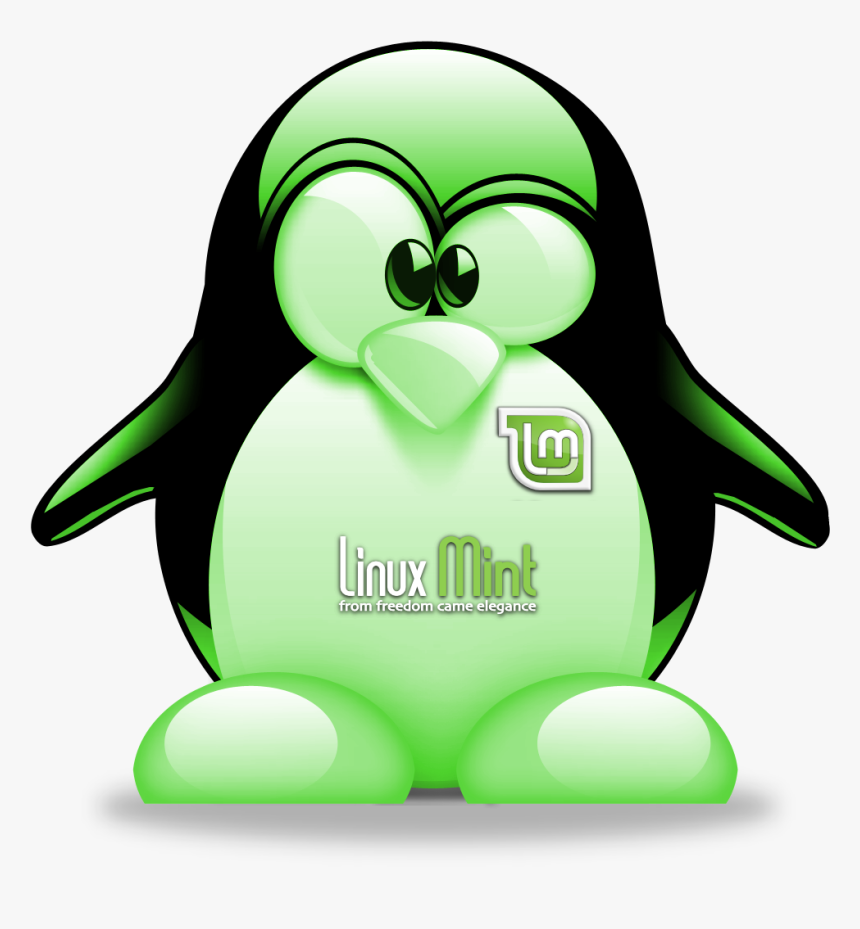 Linux Mint Sticker - Linux Mint Tux, HD Png Download