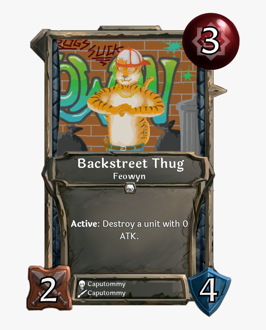 Backstreet Thug - Card Game Example Png, Transparent Png