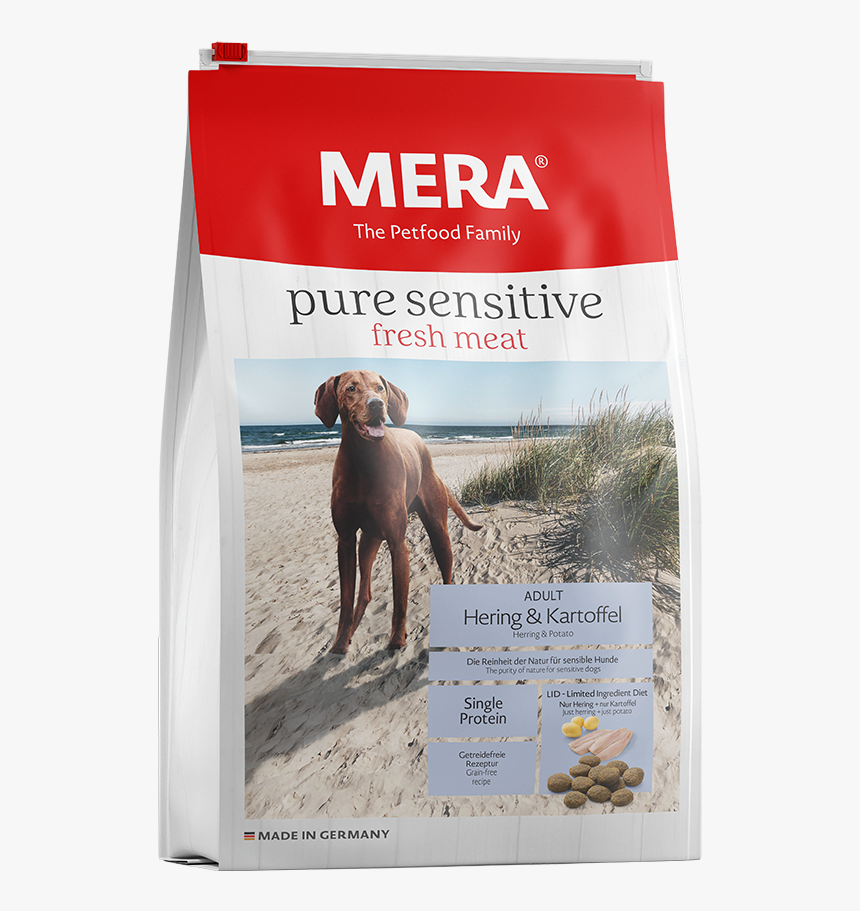 Dog Food Mera Pure Sensitive Fresh Meat Herring & Potatoes - Pure Sensitive Hundefutter Mera, HD Png Download