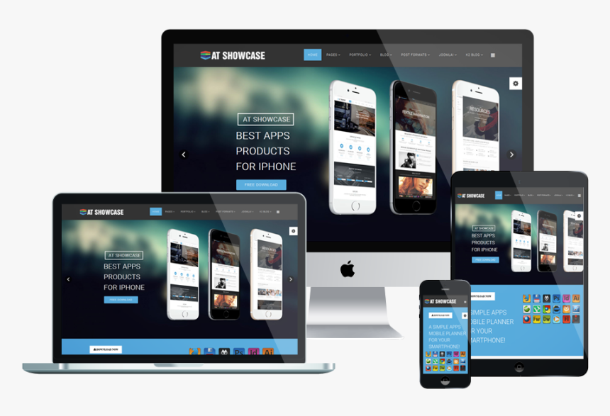At Showcase Joomla Template - Smartphone, HD Png Download