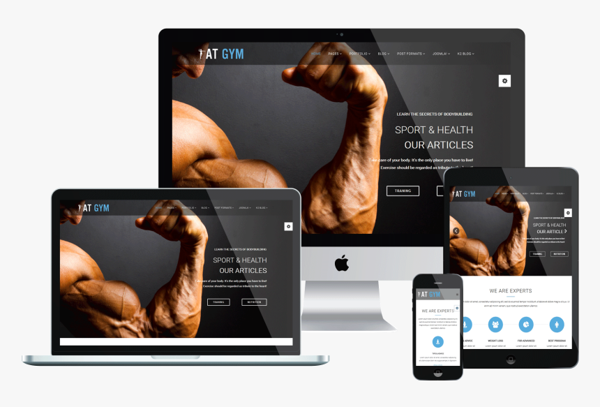 Templates Joomla Gym Free, HD Png Download