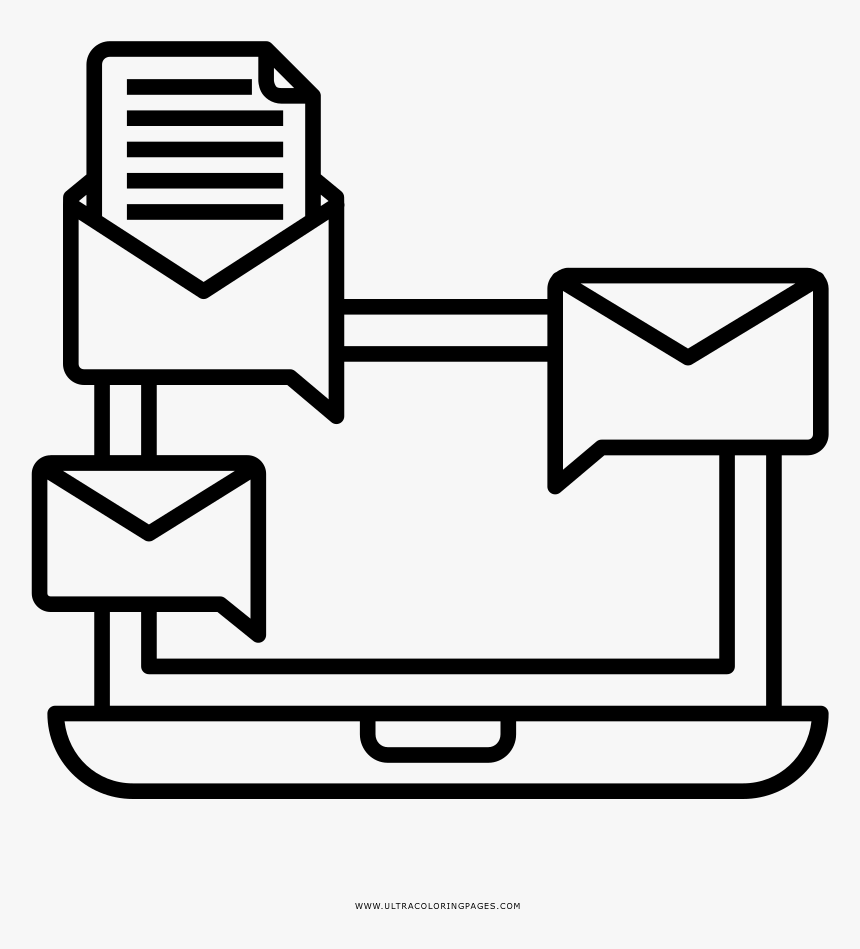 Marketing Por Correo Electrónico Página Para Colorear - Portable Network Graphics, HD Png Download