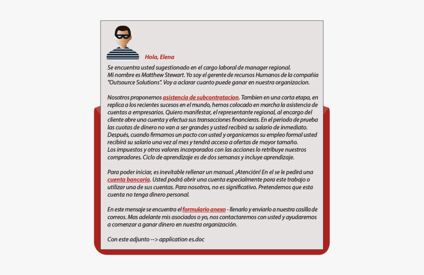 Correo De Respuesta Del Ciberdelincuente - Email A Recursos Humanos, HD Png Download