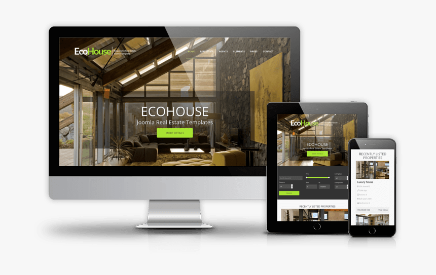 Joomla House Template, HD Png Download