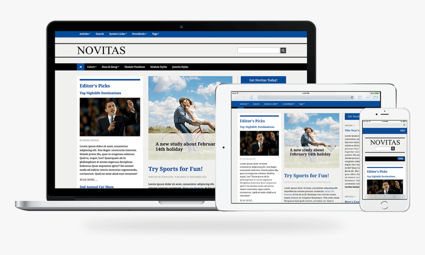 Novitas, A News Joomla Template - Website, HD Png Download