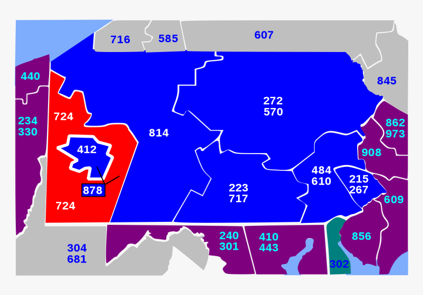 Area Codes For Pennsylvania, HD Png Download