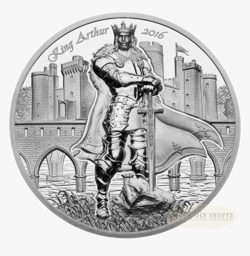 **free Shipping For Usa & Canada** King Arthur - Legends Of Camelot Silver 2 Oz Coin, HD Png Download
