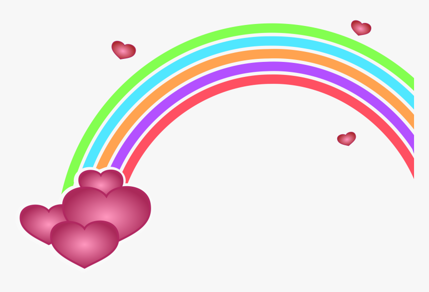 Rainbow Png Free Download - Valentine's Day Clip Art, Transparent Png