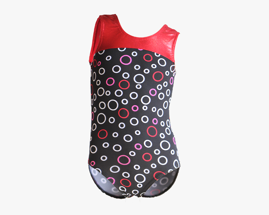 Black Red Bubbles Front - Maillot, HD Png Download