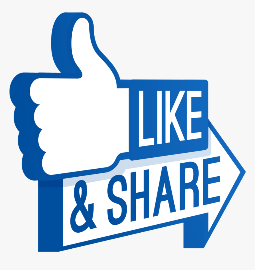 Like And Share Icon Png, Transparent Png