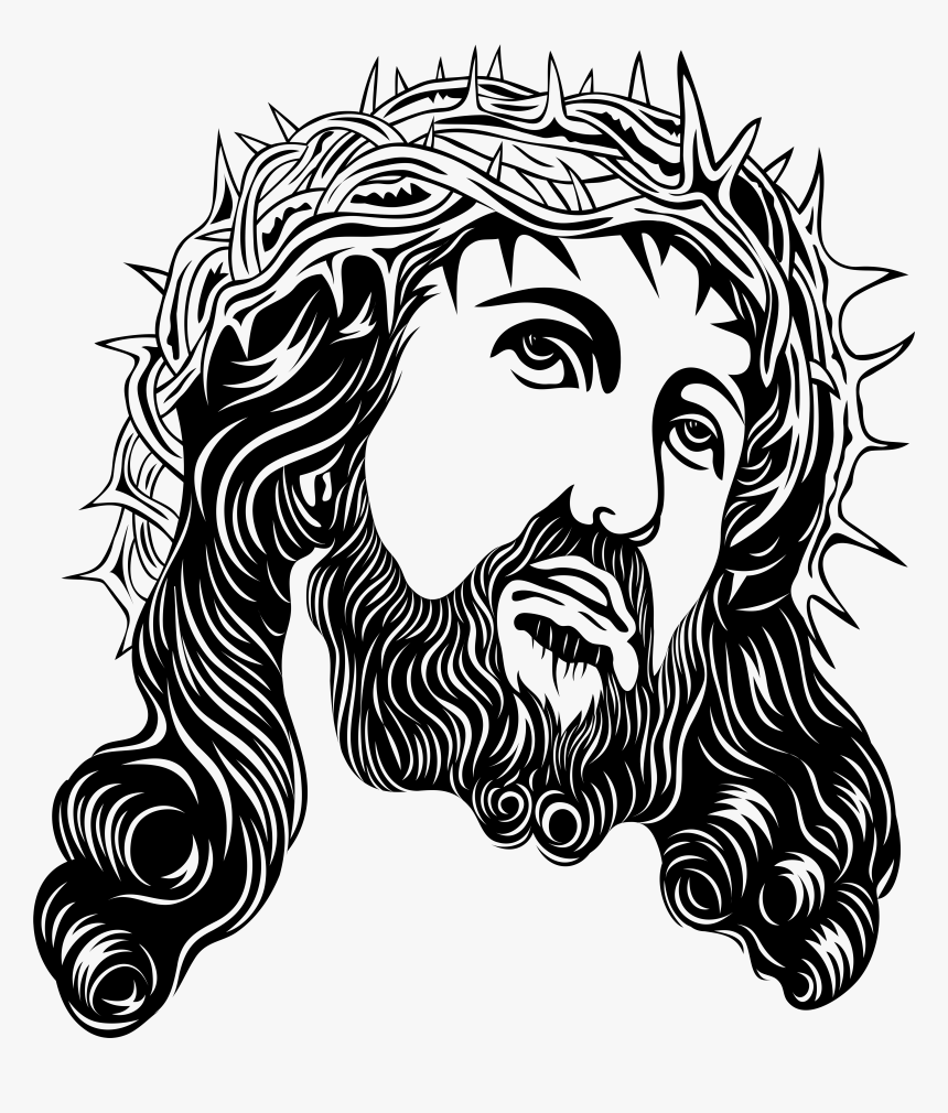 Jesus Christ With Crown Of Thorns Png Clip Art - Jesus With Crown Of Thorns Png, Transparent Png