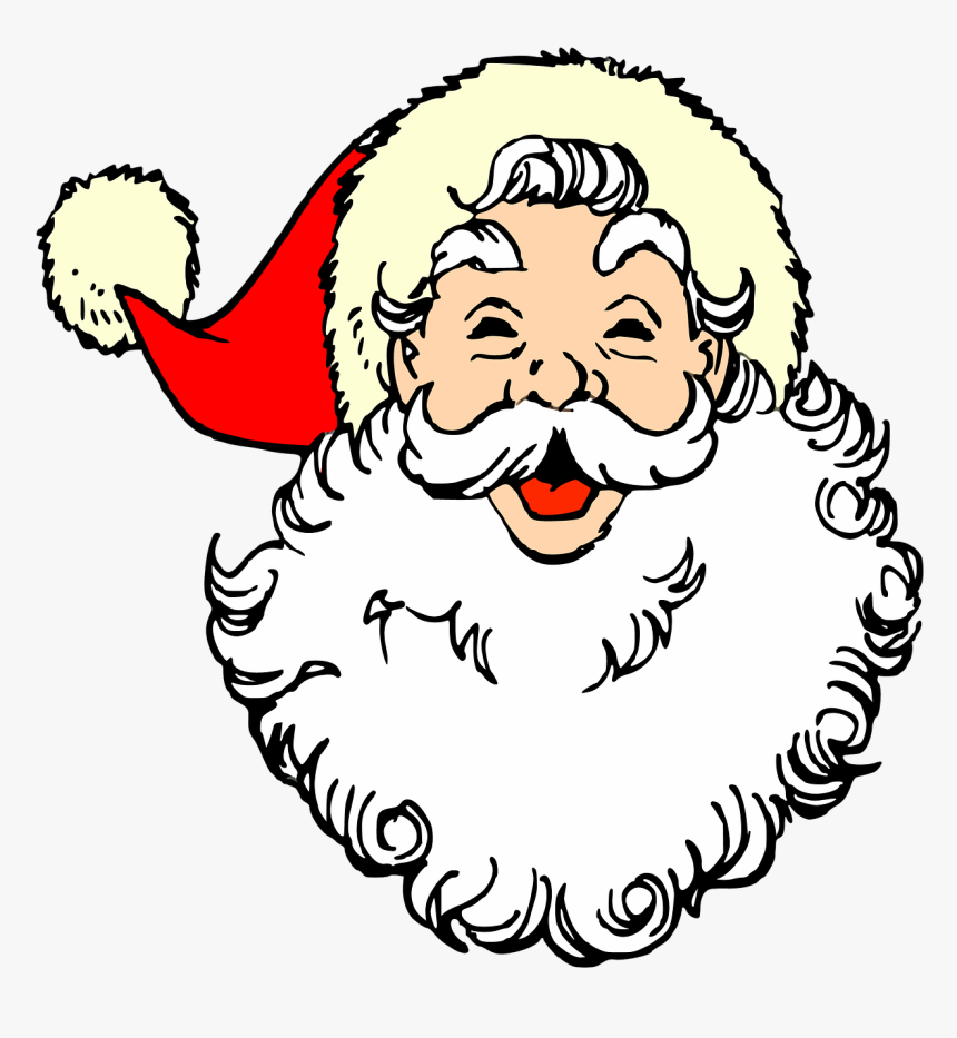 Santa Bw, HD Png Download