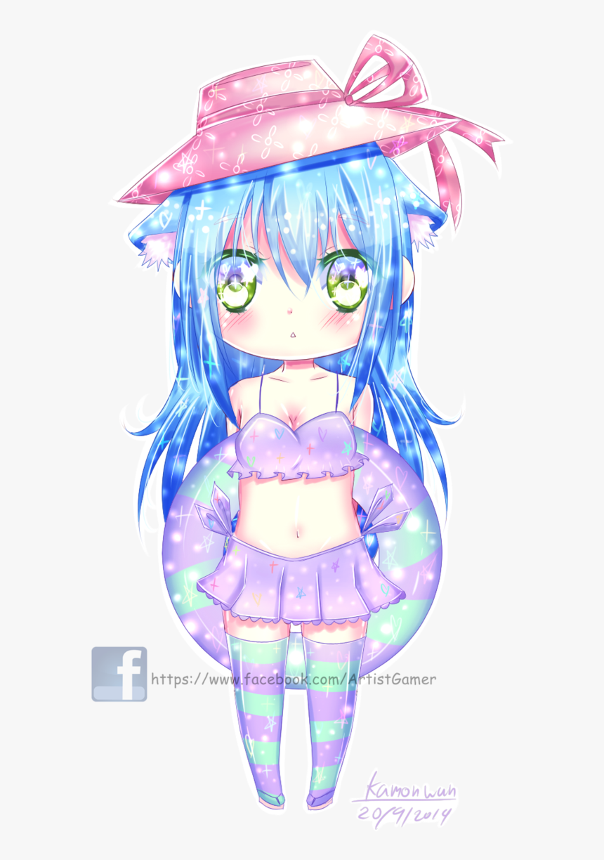 Banner Royalty Free Stock Bikini Drawing Cute - Manga, HD Png Download