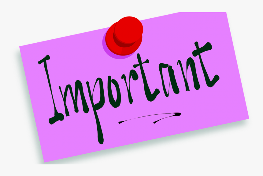 Transparent Notice Png - Important Clip Art, Png Download