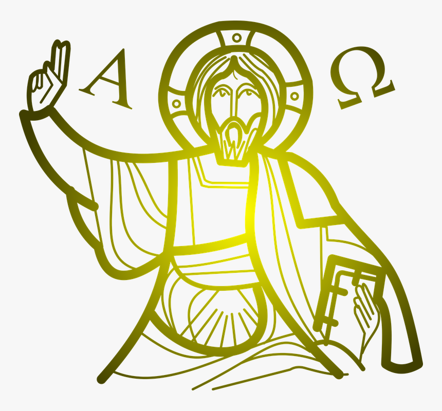 Alpha, Christ, Christian, Comic Characters, Jesus - Pantocrator Clipart, HD Png Download