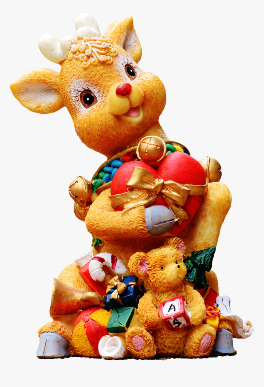 Free Funny, Happy Reindeer Christmas Png Image - Christmas Toys Transparent Background, Png Download