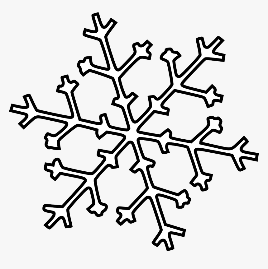 Cartoon Cosmetology Clipart Snowflake Clipart Free - Clipart Snowflake Outline, HD Png Download