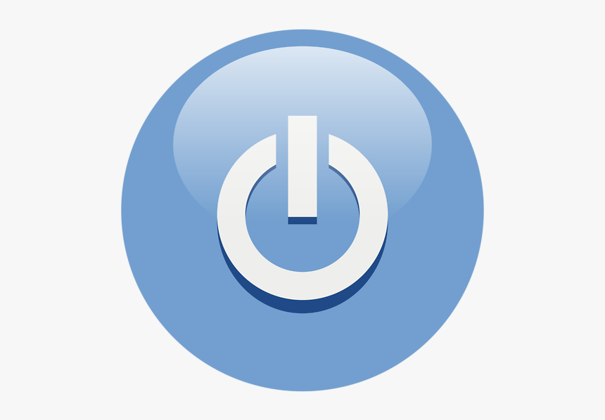 Power Button Save Icon Format - Power Button Icon Blue, HD Png Download
