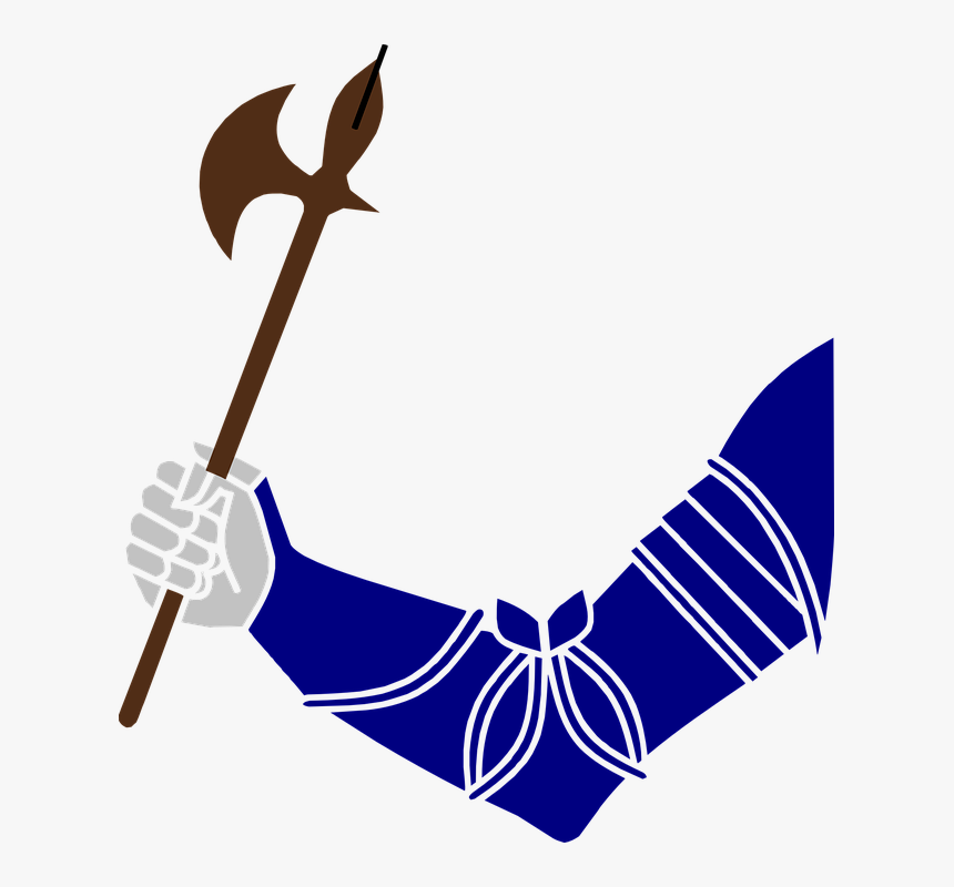 Axe Clipart Hand Holding - Hand With Axe Logo, HD Png Download