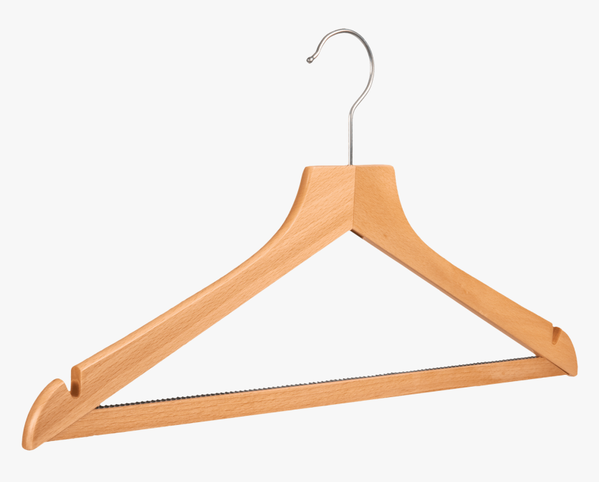 Wooden Clothes Hanger - Clothes Hanger, HD Png Download