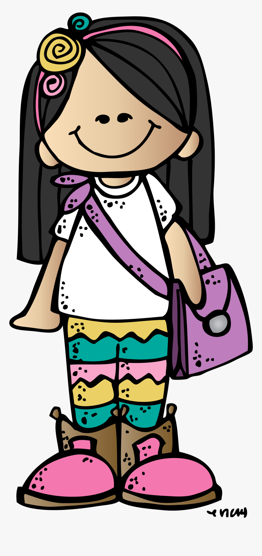 Melonheadz Clip Art School Girl