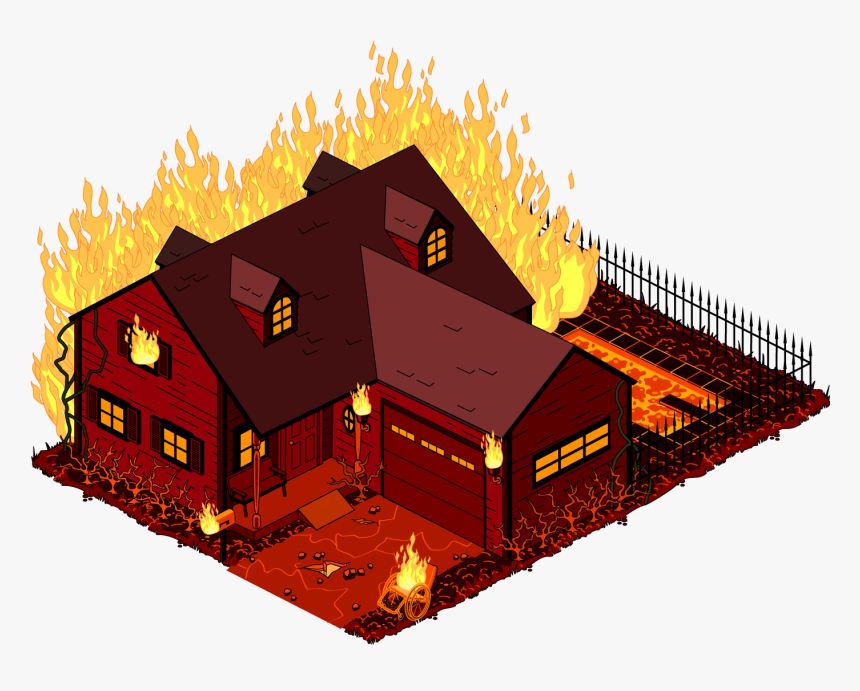 House In The Fire Png, Transparent Png