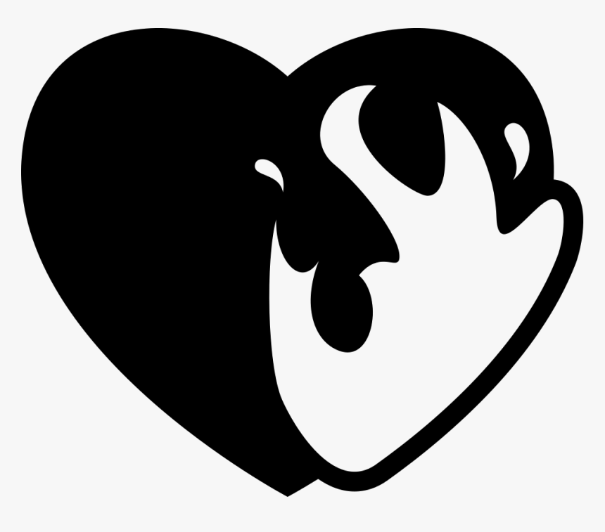 Heart On Fire - Heart On Fire Icon, HD Png Download