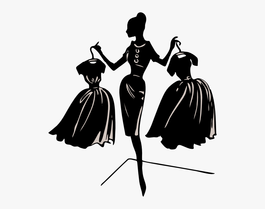 Dress On Hanger Clipart - Fashion Silhouette, HD Png Download